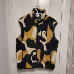 Zara Man Colorful Camouflage Sherpa Vest